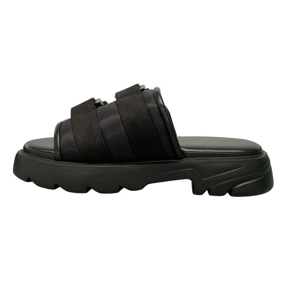 BOTTEGA VENETA - Black Chemical Fiber Leather Rubber Men's Sandals 607-080425 - Picture 3 of 12